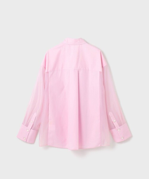 Diagram（ダイアグラム）の「シアーコンビオーバーシャツ（シャツ/ブラウス・レディース・ピンク/ブルー/ホワイト・36/38）」の17枚目の写真