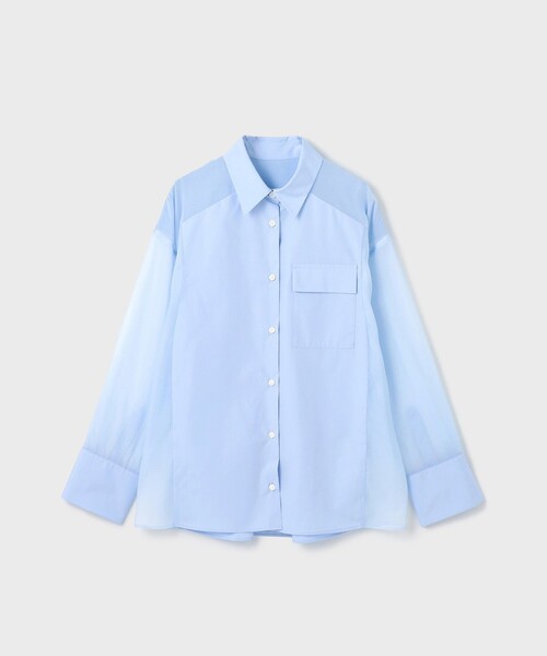 Diagram（ダイアグラム）の「シアーコンビオーバーシャツ（シャツ/ブラウス・レディース・ピンク/ブルー/ホワイト・36/38）」の7枚目の写真