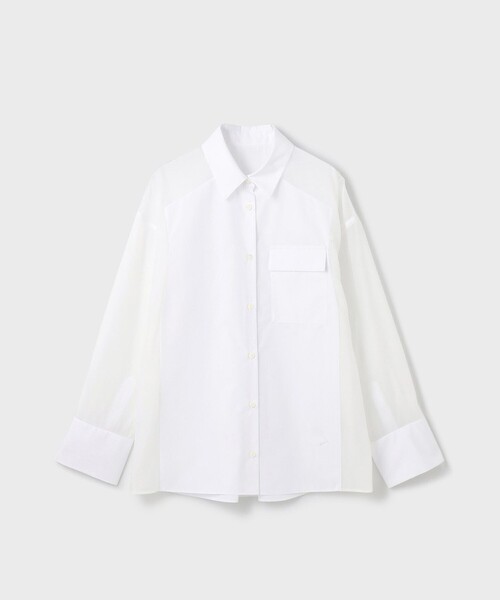 Diagram（ダイアグラム）の「シアーコンビオーバーシャツ（シャツ/ブラウス・レディース・ピンク/ブルー/ホワイト・36/38）」の13枚目の写真