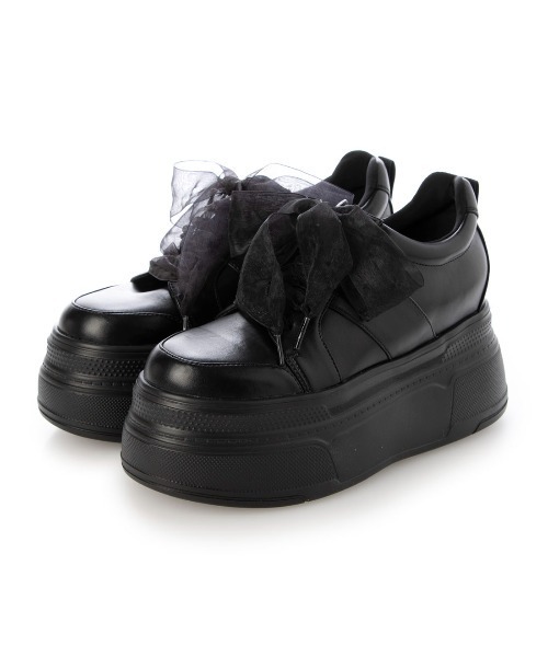 EVOL（イーボル）の「【XS-LLサイズ展開・軽量】2WAY8cm厚底レースアップシューズ IY5734（スニーカー・レディース・グレー/ブラック/ホワイト/ダークグレー/ブラウン・M/S/L/XS/LL）」の21枚目の写真