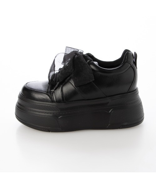 EVOL（イーボル）の「【XS-LLサイズ展開・軽量】2WAY8cm厚底レースアップシューズ IY5734（スニーカー・レディース・グレー/ブラック/ホワイト/ダークグレー/ブラウン・M/S/L/XS/LL）」の22枚目の写真