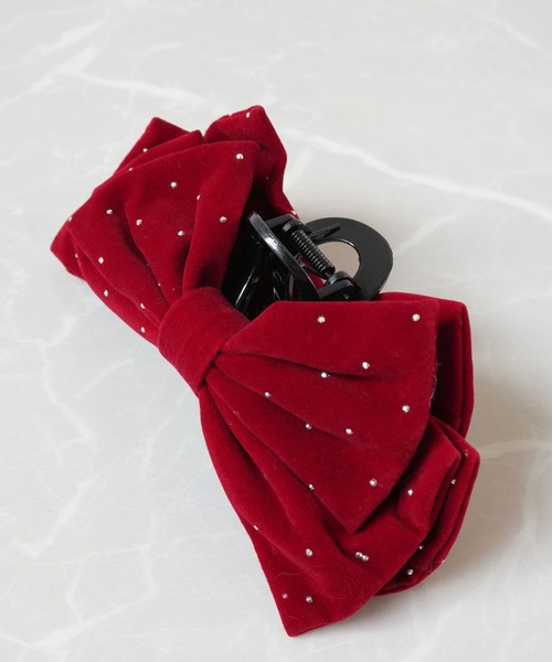 Port（ポート）の「【 Port / ポート 】 ベロア ビッグ リボン バンスクリップ（バレッタ/ヘアクリップ・レディース・ブラック/ブラック系その他/バーガンディー/ボルドー/ブラウン/ピンク/レッド系その他・FREE）」の6枚目の写真