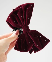 Port（ポート）の「【 Port / ポート 】 ベロア ビッグ リボン バンスクリップ（バレッタ/ヘアクリップ）」