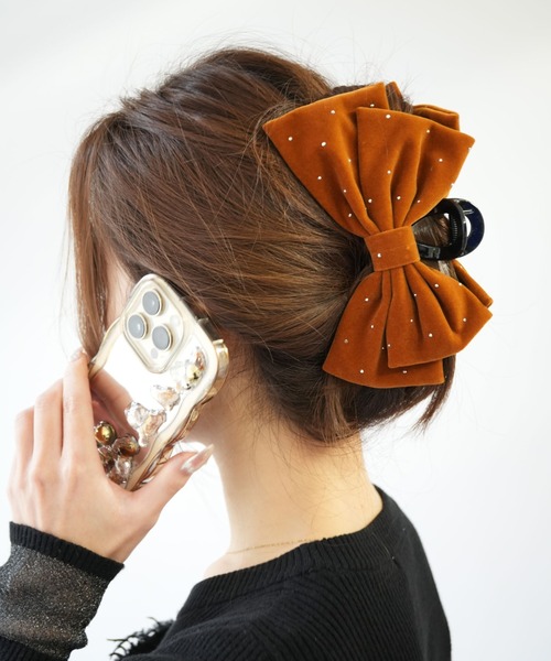 Port（ポート）の「【 Port / ポート 】 ベロア ビッグ リボン バンスクリップ（バレッタ/ヘアクリップ・レディース・ブラック/ブラック系その他/バーガンディー/ボルドー/ブラウン/ピンク/レッド系その他・FREE）」の14枚目の写真