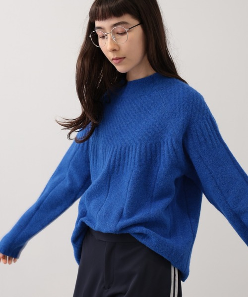 【セール】SALOON(サルーン)/ボトルネックティアードヨークニット【手洗い可】（ニット/セーター）｜saloon（サルーン）