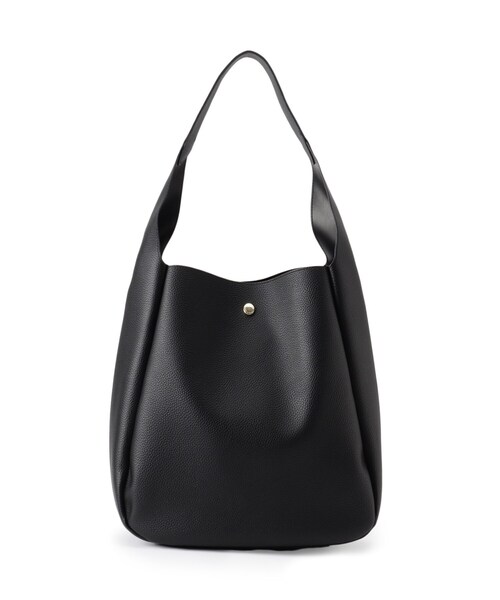 OPAQUE.CLIP(オペークドットクリップ)の「【軽量/A4サイズ対応】シュリンク合皮ワンハンドルトートバッグ(トートバッグ・レディース・ライトグレー/ブラック/アイボリー・00)」の6枚目の写真