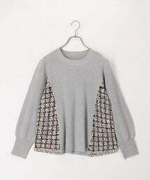 MICO COULIER | ラメリブペプラムプルオーバーニット(ニット/セーター)