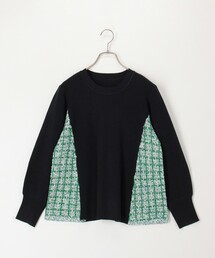 MICO COULIER | ラメリブペプラムプルオーバーニット(ニット/セーター)