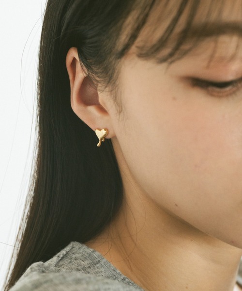 イヤリング Heart drop pendant ear cuff Amazon.com: Iaceble Punk Heart Ear Crawler Hook Earrings