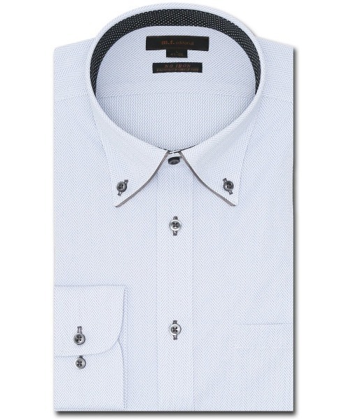 【形態安定 吸水速乾】m.f.エディトリアル メンズ ノーアイロンストレッチ ボタンダウン ビジネスドレス長袖ニットシャツ（ビジネスシャツ）｜m.f.editorial（エムエフエディトリアル）