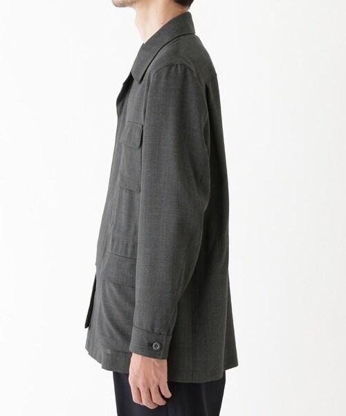 TAKEO KIKUCHI（タケオキクチ）の「【THE FLAGSHIP】ポリエステルウール メッシュ サファリジャケット（ブルゾン・メンズ・チャコールグレー/ネイビー・02/03/04）」の19枚目の写真