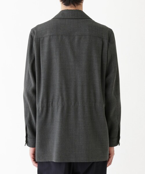 TAKEO KIKUCHI（タケオキクチ）の「【THE FLAGSHIP】ポリエステルウール メッシュ サファリジャケット（ブルゾン・メンズ・チャコールグレー/ネイビー・02/03/04）」の20枚目の写真