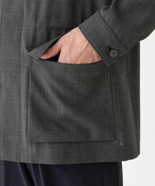 TAKEO KIKUCHI（タケオキクチ）の「【THE FLAGSHIP】ポリエステルウール メッシュ サファリジャケット（ブルゾン・メンズ・チャコールグレー/ネイビー・02/03/04）」の5枚目の写真