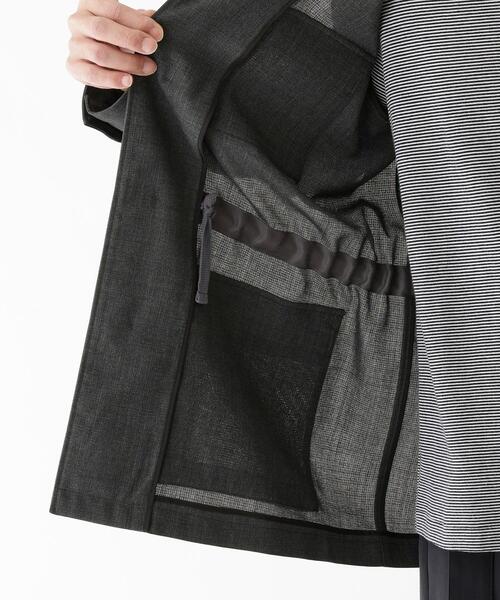 TAKEO KIKUCHI（タケオキクチ）の「【THE FLAGSHIP】ポリエステルウール メッシュ サファリジャケット（ブルゾン・メンズ・チャコールグレー/ネイビー・02/03/04）」の6枚目の写真