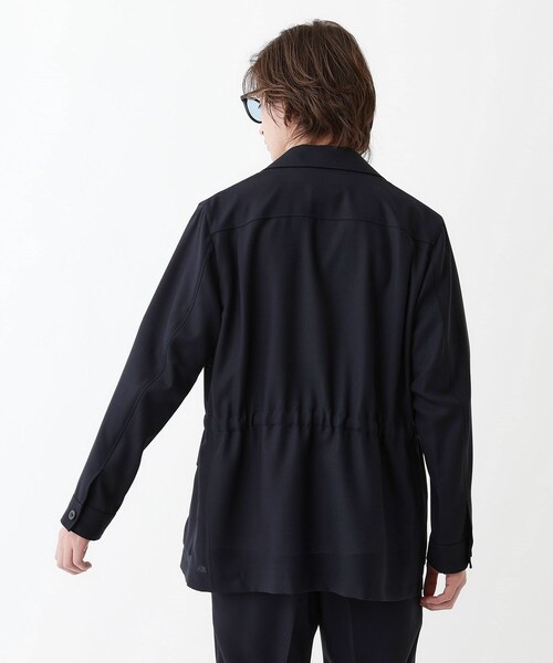 TAKEO KIKUCHI（タケオキクチ）の「【THE FLAGSHIP】ポリエステルウール メッシュ サファリジャケット（ブルゾン・メンズ・チャコールグレー/ネイビー・02/03/04）」の14枚目の写真