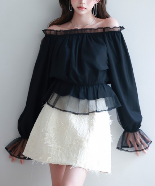 SAISON DE PAPILLON(セゾンドパピヨン)の「2wayネックチュールブラウス(シャツ/ブラウス・レディース・ブラック・S/M/L)」の20枚目の写真