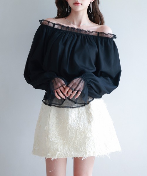 SAISON DE PAPILLON(セゾンドパピヨン)の「2wayネックチュールブラウス(シャツ/ブラウス・レディース・ブラック・S/M/L)」の19枚目の写真