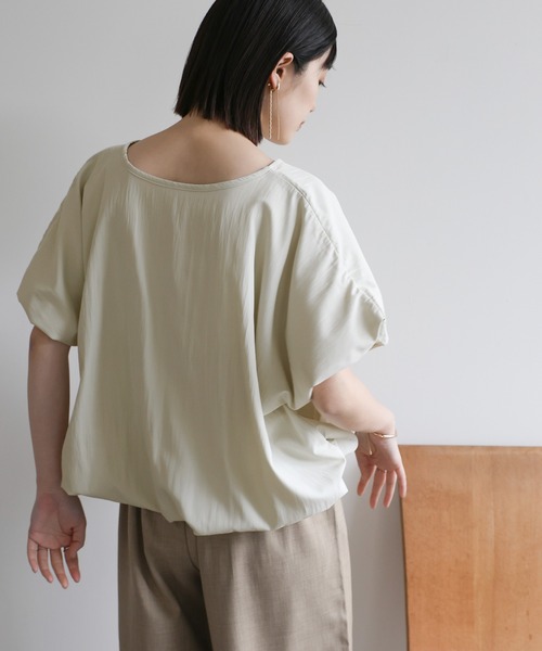 select MOCA Et(セレクトモカエト)の「【Et】Balloon Half-Sleeve Blouse(シャツ/ブラウス・レディース・グレイッシュベージュ/ブラック・FREE)」の10枚目の写真