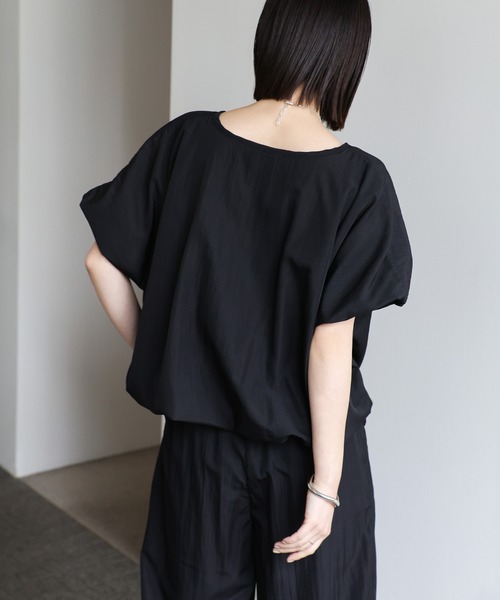 select MOCA Et(セレクトモカエト)の「【Et】Balloon Half-Sleeve Blouse(シャツ/ブラウス・レディース・グレイッシュベージュ/ブラック・FREE)」の17枚目の写真
