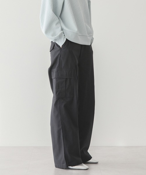 AMERICAN HOLIC（アメリカンホリック）の「綿スラブカーゴパンツ（カーゴパンツ・レディース・ブラック/カーキ・L/M/S）」の6枚目の写真