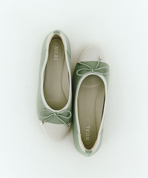 NICAL（ニカル）の「【NICAL】【洗える】リボンバレエニットパンプス/554101（パンプス・レディース・ベージュ/ブラック/グリーン/ネイビー/ブラック系その他4・23.5cm/25.5cm/25.0cm/24.0cm/23.0cm/22.5cm/22.0cm/24.5cm）」の4枚目の写真