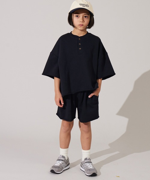 PAIRMANON STREET（ペアマノンストリート）の「【PAIRMANON STREET】裏毛 ヘンリーネック リラックス セットアップ（セットアップ・キッズ・レッド系その他/ピンク/グレー/ブラック/パープル・90/100/110/120/130/140/150/160）」の8枚目の写真