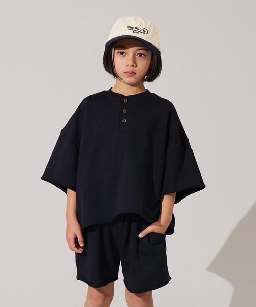 PAIRMANON STREET（ペアマノンストリート）の「【PAIRMANON STREET】裏毛 ヘンリーネック リラックス セットアップ（セットアップ・キッズ・レッド系その他/ピンク/グレー/ブラック/パープル・90/100/110/120/130/140/150/160）」の9枚目の写真