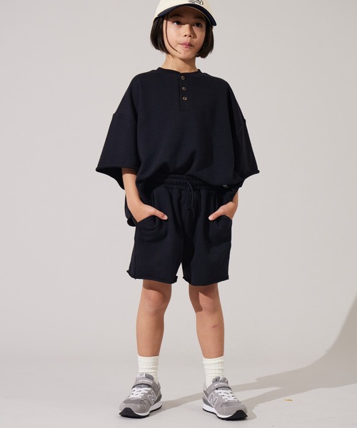 PAIRMANON STREET（ペアマノンストリート）の「【PAIRMANON STREET】裏毛 ヘンリーネック リラックス セットアップ（セットアップ・キッズ・レッド系その他/ピンク/グレー/ブラック/パープル・90/100/110/120/130/140/150/160）」の15枚目の写真