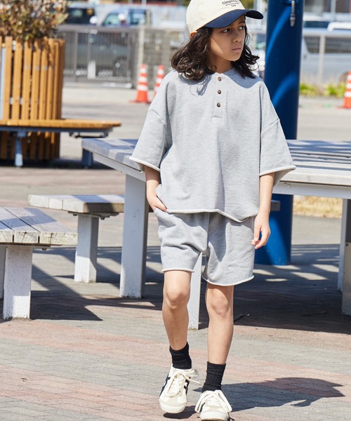 PAIRMANON STREET（ペアマノンストリート）の「【PAIRMANON STREET】裏毛 ヘンリーネック リラックス セットアップ（セットアップ・キッズ・レッド系その他/ピンク/グレー/ブラック/パープル・90/100/110/120/130/140/150/160）」の19枚目の写真