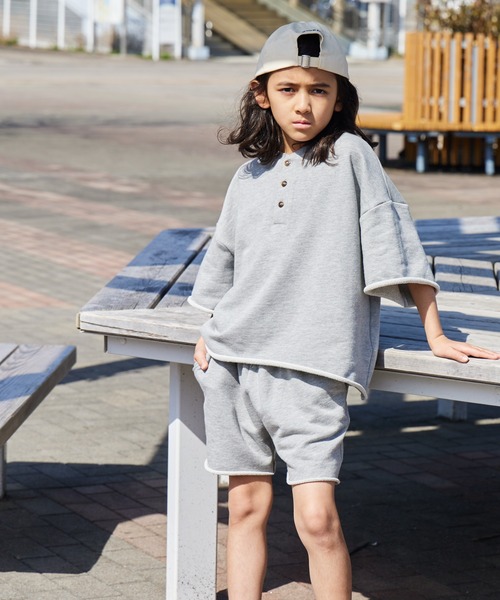 PAIRMANON STREET（ペアマノンストリート）の「【PAIRMANON STREET】裏毛 ヘンリーネック リラックス セットアップ（セットアップ・キッズ・レッド系その他/ピンク/グレー/ブラック/パープル・90/100/110/120/130/140/150/160）」の21枚目の写真