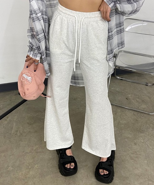 スウェット フレアパンツ レディース 春夏秋 韓国 おしゃれ