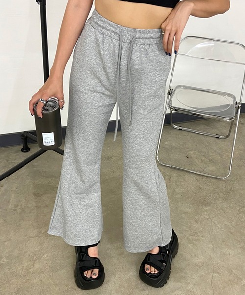 スウェットフレアパンツ ニジブラ nijibra 美尻＆美脚 スウェット フレアパンツ ハイ