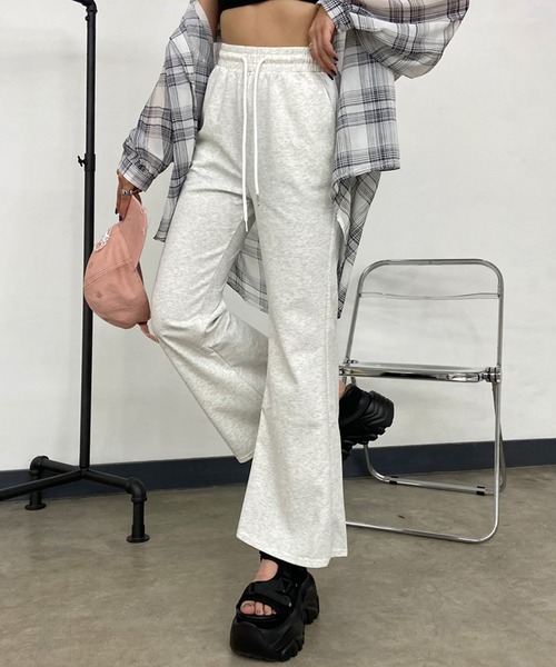 スウェットフレアパンツ ニジブラ nijibra 美尻＆美脚 スウェット フレアパンツ ハイ