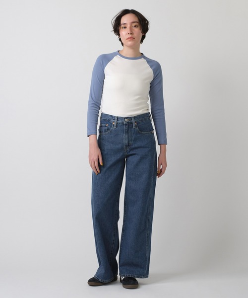 Levi's（リーバイス）の「Levi's/リーバイス ユーロ スポーツTシャツ（Tシャツ/カットソー・レディース・ブルー・XS/S/M）」の4枚目の写真