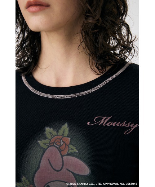 MOUSSY(マウジー)の「MM KU HEART ロングスリーブTシャツ(Tシャツ/カットソー・レディース・ブラック/ホワイト・FREE)」の12枚目の写真