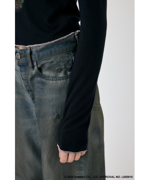 MOUSSY(マウジー)の「MM KU HEART ロングスリーブTシャツ(Tシャツ/カットソー・レディース・ブラック/ホワイト・FREE)」の15枚目の写真