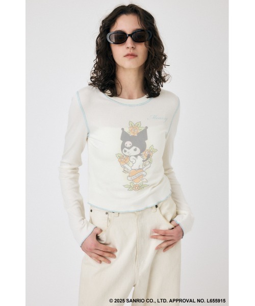 MOUSSY(マウジー)の「MM KU HEART ロングスリーブTシャツ(Tシャツ/カットソー・レディース・ブラック/ホワイト・FREE)」の17枚目の写真