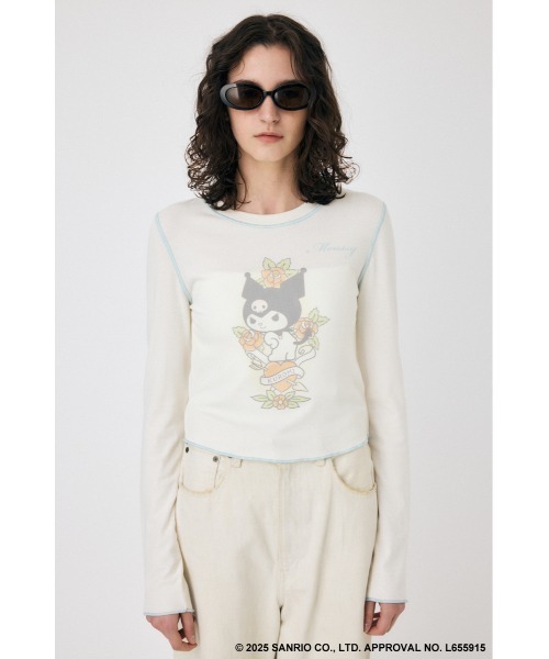 MOUSSY(マウジー)の「MM KU HEART ロングスリーブTシャツ(Tシャツ/カットソー・レディース・ブラック/ホワイト・FREE)」の22枚目の写真