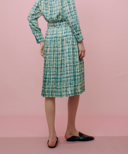 allureville（アルアバイル）の「【LOULOU WILLOUGHBY】チェックプリントプリーツミディスカート（スカート・レディース・ピンク/グリーン・2/1）」の12枚目の写真