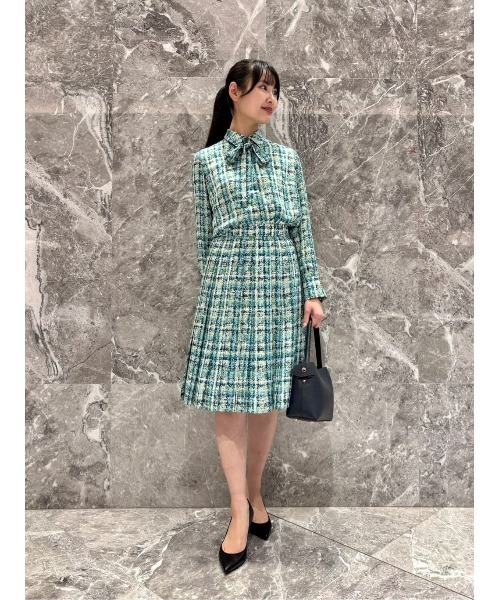 allureville（アルアバイル）の「【LOULOU WILLOUGHBY】チェックプリントプリーツミディスカート（スカート・レディース・ピンク/グリーン・2/1）」の21枚目の写真