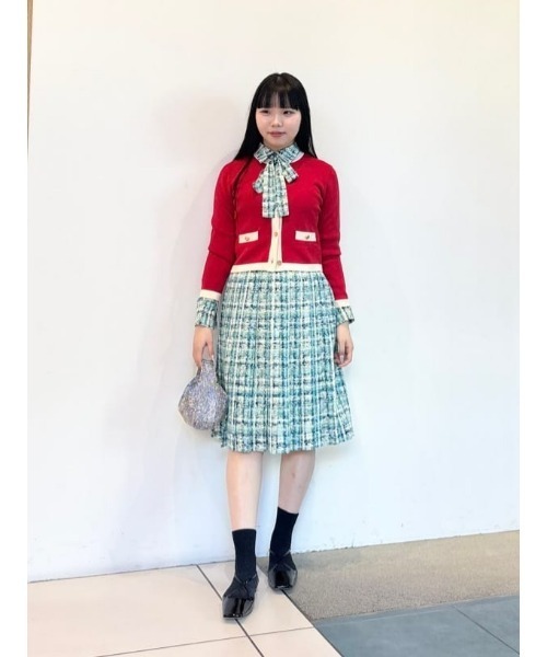 allureville（アルアバイル）の「【LOULOU WILLOUGHBY】チェックプリントプリーツミディスカート（スカート・レディース・ピンク/グリーン・2/1）」の20枚目の写真