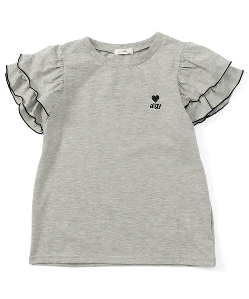 algy（アルジー）の「肩フリル半袖T（Tシャツ/カットソー・キッズ・ピンク/オフホワイト/グレー・SMALL/MEDIUM/X-SMALL/XX-SMALL）」の2枚目の写真