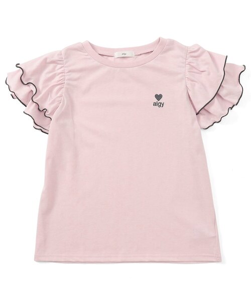 algy（アルジー）の「肩フリル半袖T（Tシャツ/カットソー・キッズ・ピンク/オフホワイト/グレー・SMALL/MEDIUM/X-SMALL/XX-SMALL）」の3枚目の写真