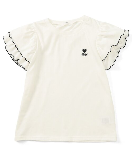 algy（アルジー）の「肩フリル半袖T（Tシャツ/カットソー・キッズ・ピンク/オフホワイト/グレー・SMALL/MEDIUM/X-SMALL/XX-SMALL）」の6枚目の写真