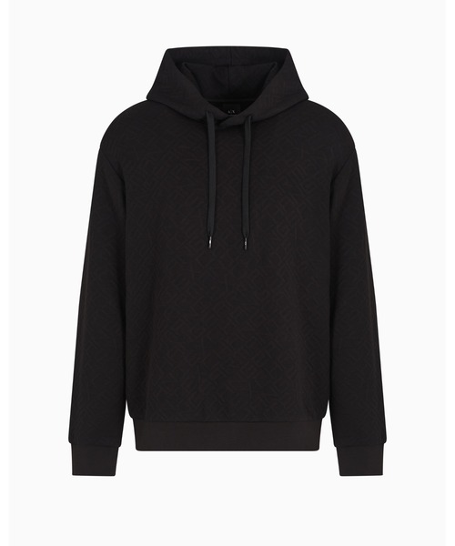 ARMANI EXCHANGE(アルマーニエクスチェンジ)の「【A|X アルマーニ エクスチェンジ】オールオーバージャカードロゴ フーデッドスウェットプルオーバー(スウェット・メンズ・ホワイト/ブラック・LARGE/X-LARGE/MEDIUM/SMALL/X-SMALL/XX-LARGE)」の9枚目の写真