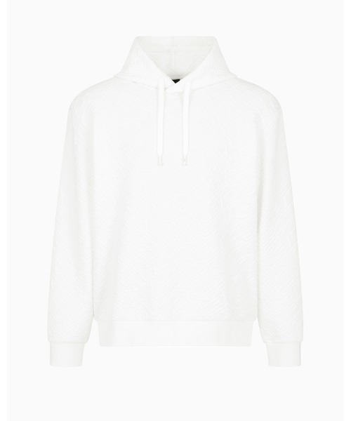 ARMANI EXCHANGE(アルマーニエクスチェンジ)の「【A|X アルマーニ エクスチェンジ】オールオーバージャカードロゴ フーデッドスウェットプルオーバー(スウェット・メンズ・ホワイト/ブラック・LARGE/X-LARGE/MEDIUM/SMALL/X-SMALL/XX-LARGE)」の10枚目の写真