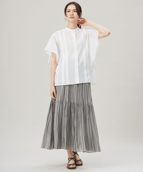 自由区(ジユウク)の「ナチュラルリネンフレア袖 シャツ(シャツ/ブラウス・レディース・ネイビー系/ベージュ系1/ホワイト系1/アイボリー系・32)」の20枚目の写真