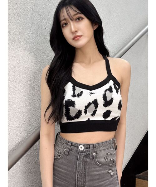 GYDA（ジェイダ）の「Gydaレオパードビスチェ（キャミソール・レディース・ベージュ/グレー・FREE）」の2枚目の写真