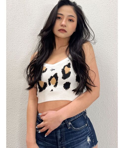 GYDA（ジェイダ）の「Gydaレオパードビスチェ（キャミソール・レディース・ベージュ/グレー・FREE）」の3枚目の写真