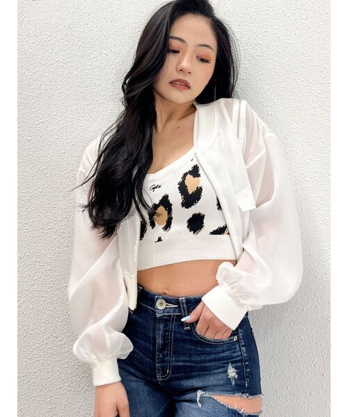 GYDA（ジェイダ）の「Gydaレオパードビスチェ（キャミソール・レディース・ベージュ/グレー・FREE）」の7枚目の写真